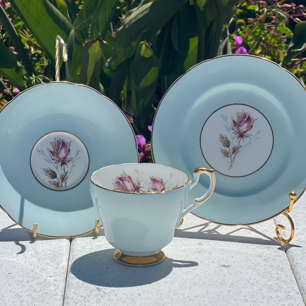 Vintage 1950s Paragon English Bone China Trio